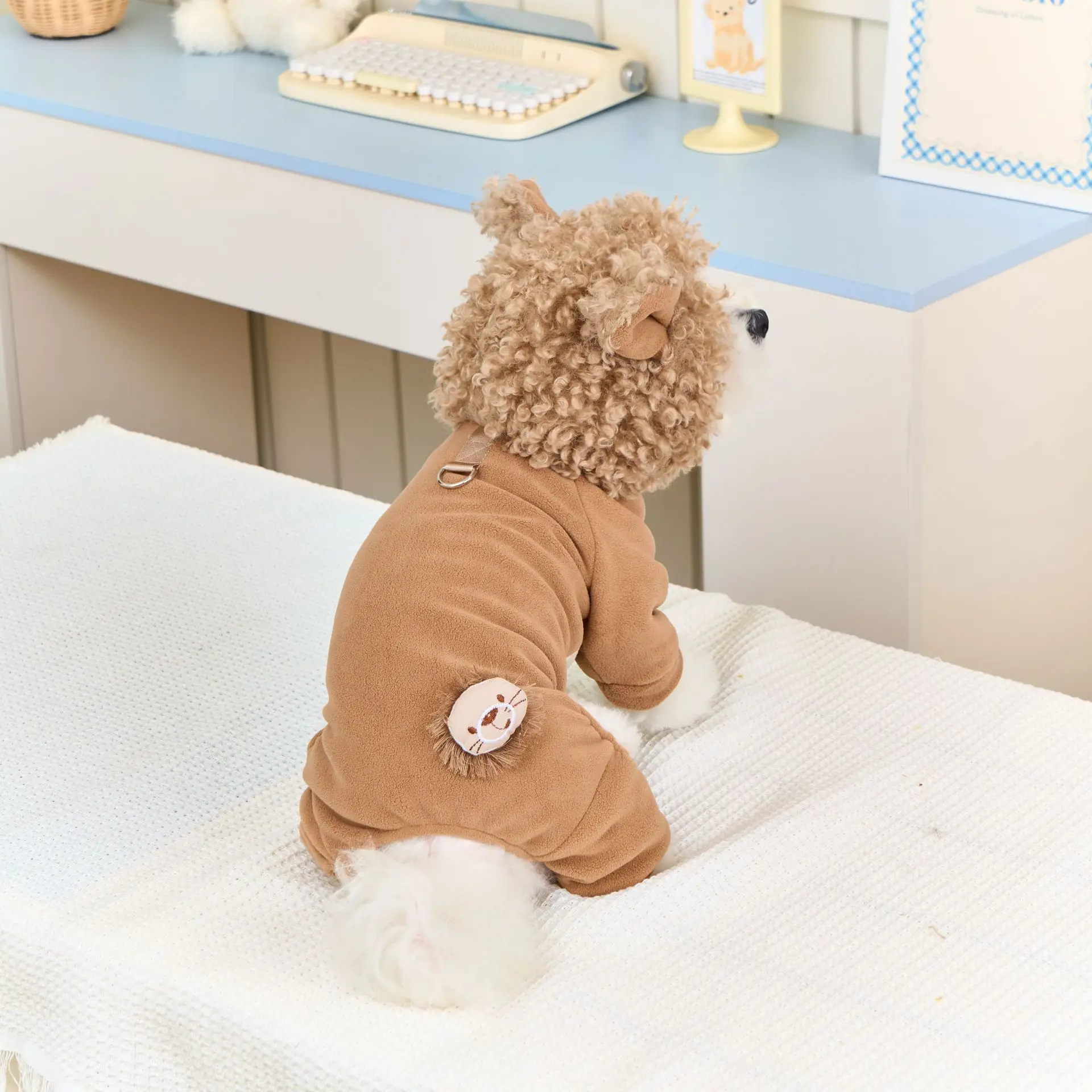 زي كلب الأسد الرائع والشرس لأحتفالات الخريف/الشتاء. مثالية لزي الأسد المريح على شكل كلب عيد الميلاد من Howllween #4