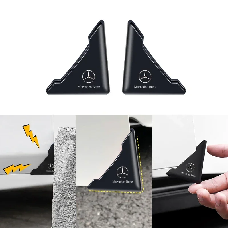 2Pcs Car Door 90 Degree Angle Protective Cover For Mercedes Benz A C GLC GLA GLB Class W177 W205 W212 W213 X253 X156 W166 X247