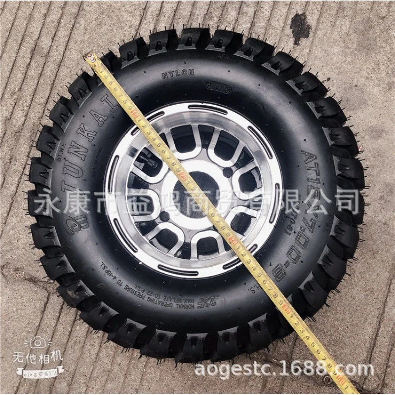 

18X7.00-8 Inch Square Road off-Road Tire Aluminum Wheel For 125/150/200/250/300cc ATV Quad Sunl/Taotao/Eagle/Loncin Go kart