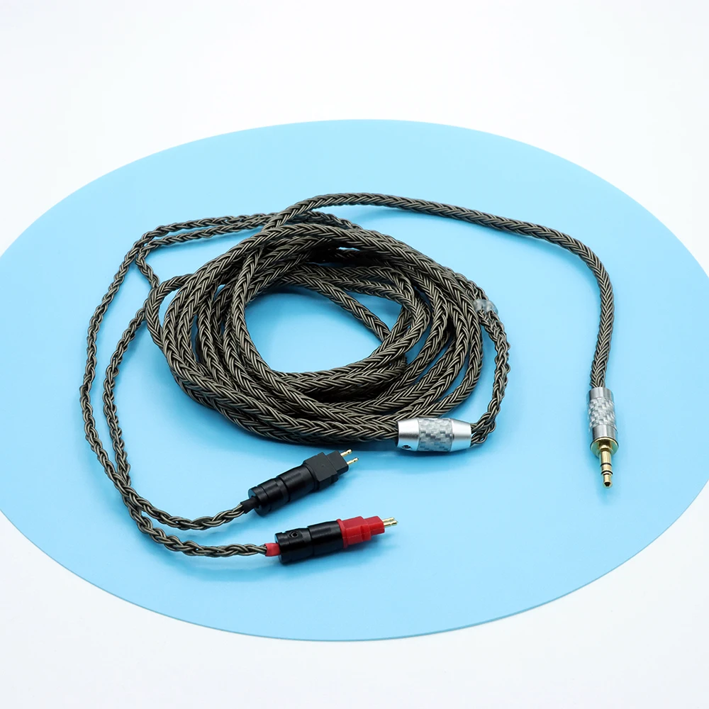 2.5 ミリメートル 3.5 ミリメートル XLR バランス 8 コア 7N OCC シルバーメッキイヤホンケーブル HD580 HD600 HD650 HDxxx HD660S HD58x ヘッドフォン用