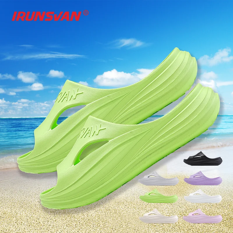 

IRUNSVAN Slippers Cloud 1.0 Summer Anti slip Outdoor Soft Bottom Basketball Sports Recovery Slippers for Men and Women