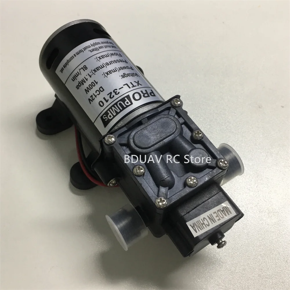 1PCS 8L DC12V  100 W Brush Water Pump Micro Electric Diaphragm Pump for Agriculture Drone XTL 3210