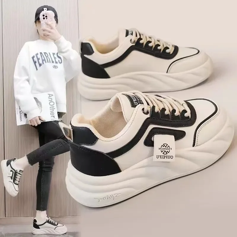 Sepatu olahraga wanita, sneaker perempuan Fashion kasual musim semi musim gugur sepatu olahraga desain Platform sepatu lari nyaman sepatu Platform divulkanisir