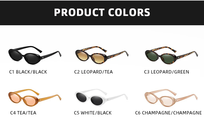 Luxus Cat Eye Sonnenbrille Frauen Retro ovale schwarze Sonnenbrille Damen Mode kleine Fahr schirme Outdoor-Brille uv400 – Detail 4