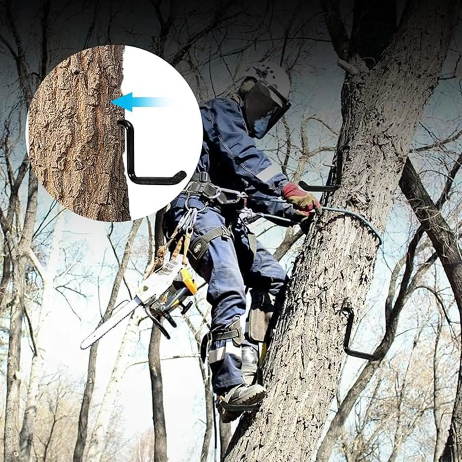 8.15 inch Screw-in Tree Steps for Hunting Can Hold up to 705 lbs Fits Climbing to Tree Stands with Slip-Resistant knurling Patte