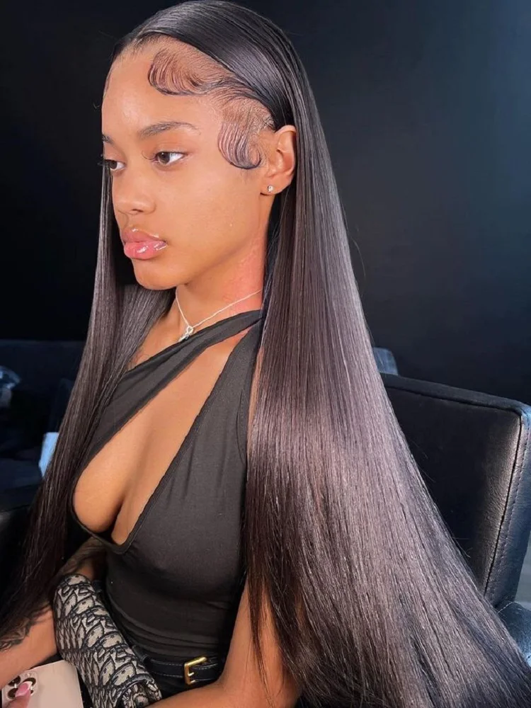 10A droite dentelle avant perruques cheveux humains 32 pouces 13x4 HD Transparent dentelle avant perruques de cheveux humains pour les femmes noires dentelle frontale perruque