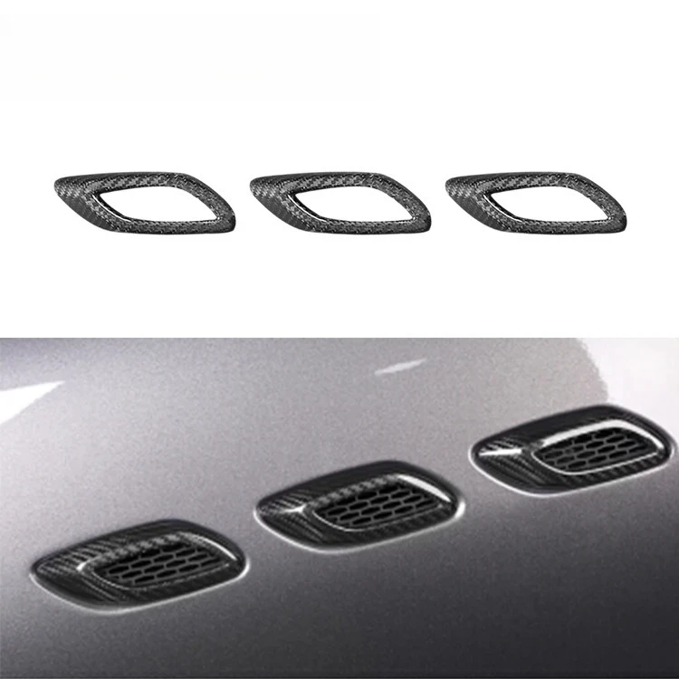 Real Dry Carbon Fiber Side Fender Vents Air Vents Exterior Decoration Accessories for Maserati Levante SUV