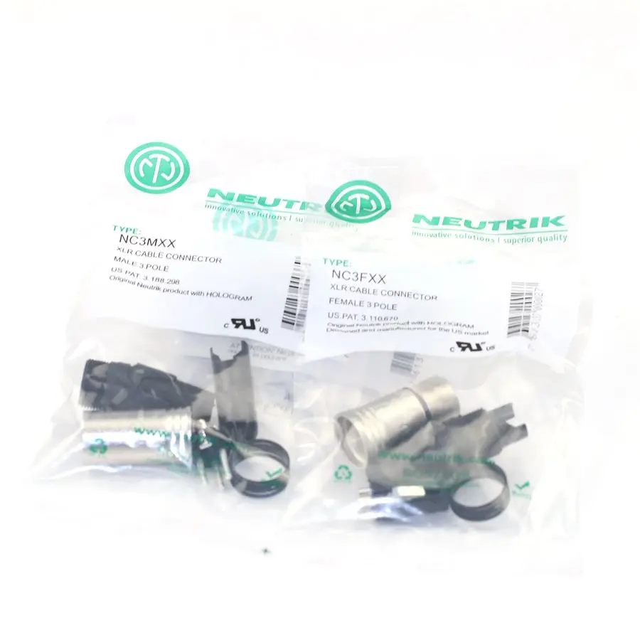 Imagem -05 - Conector Xlr Macho e Fêmea Neutrik Nc3mxx Nc3fxx Pinos 100 Pcs 200 Pcs por Lote