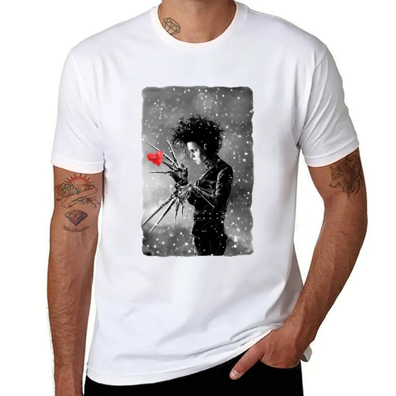 

Футболка PAPER HEARTS, хлопковая футболка, комплект футболок для мужчин, белая футболка