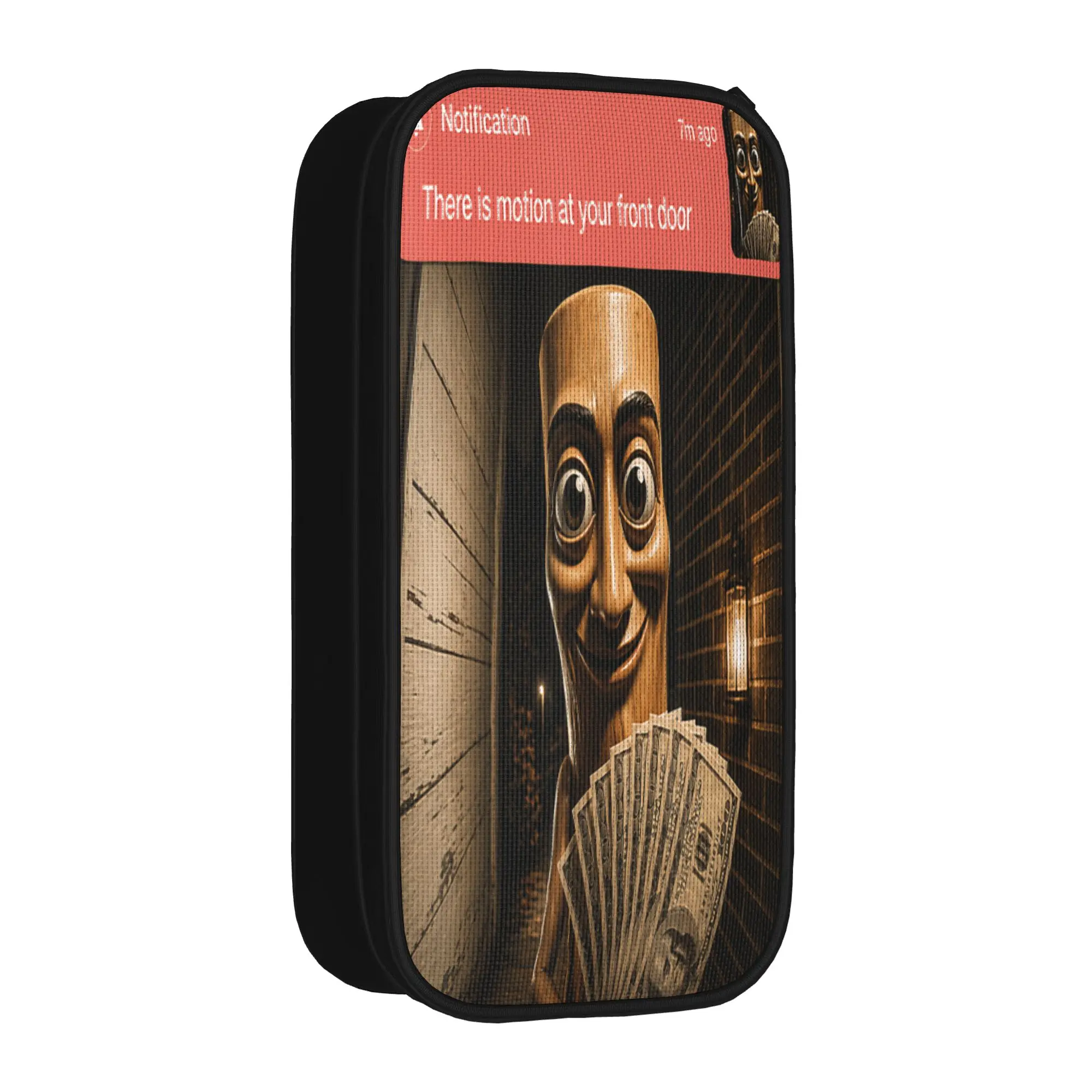 Pencil Case There is Motion at Your Front Door Tung Tung Tung sahur Meme Pencil Pouch School Pencil Cases Stationery Organizer