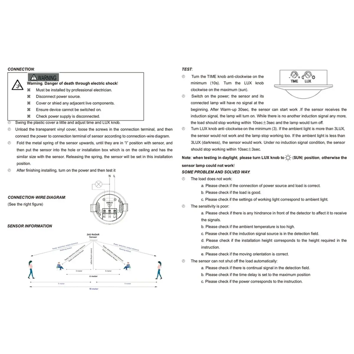 CZ02 Embedded Hole 65 Human Presence Sensor, Micro Motion Breathing Embedded Microwave Presence Sensor, IP20 Protection
