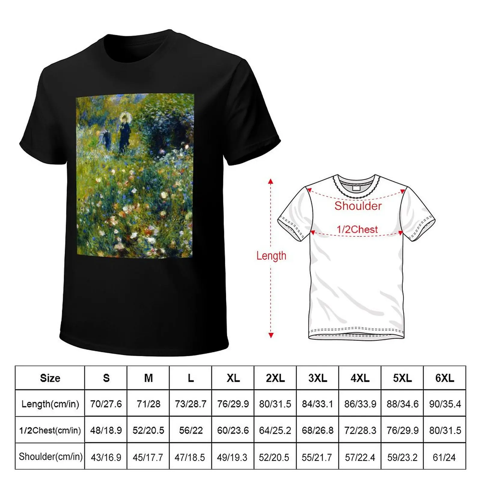 Pierre-Auguste Renoir Femme avec parasol dans un jardin T-Shirt Athletic Quick Dry T-Shirt for Men