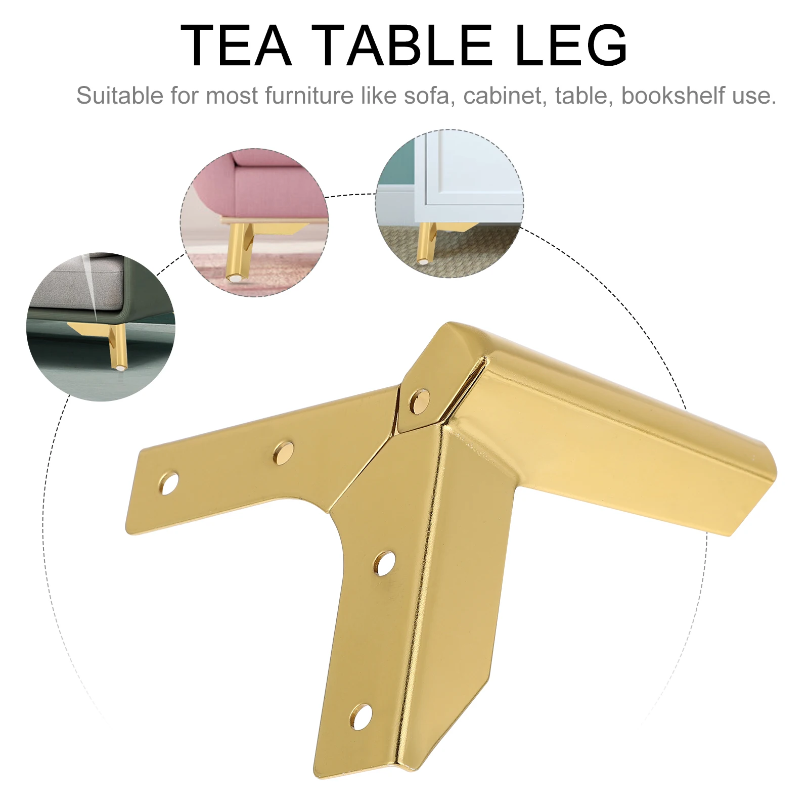

4 Pcs Airplane Feet Couch Furniture Leg Stands Legs Bedside Table Metal Iron for