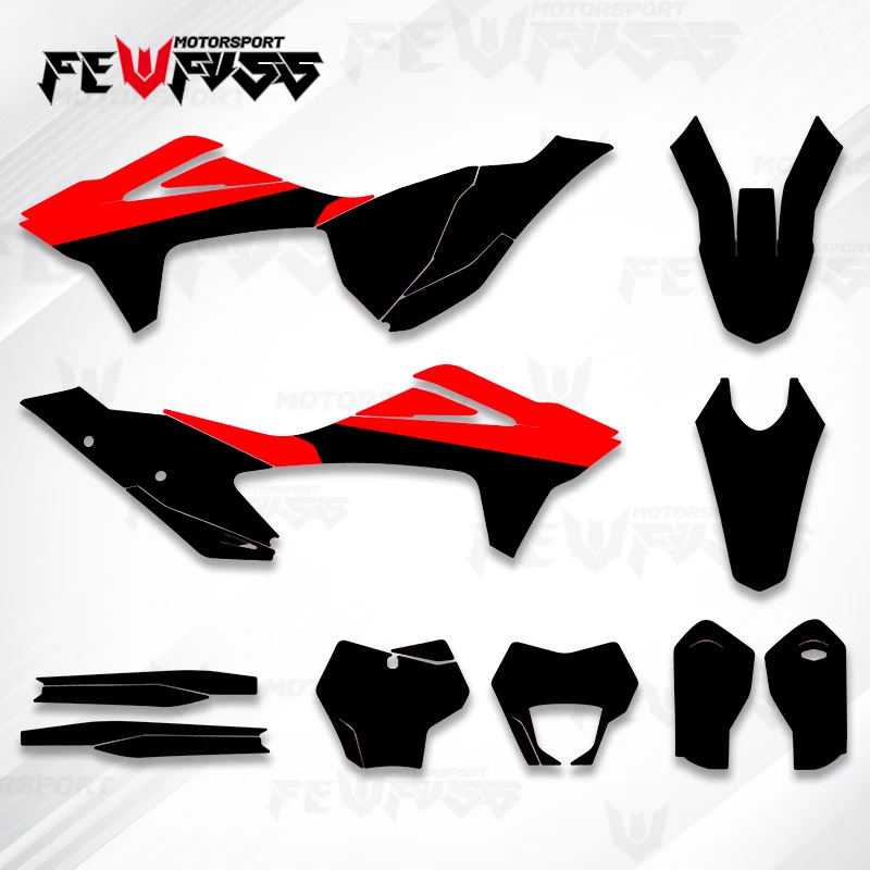 Fewfuss Custom Motorcycle Number Name Custom Background Graphics Decals Stickers For GASGAS GAS GAS MC EX EC 2021 2022 2023