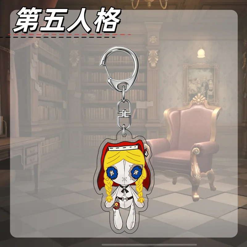 Hot Game Identity V Puppet Series Creative Prisoner Prophet Keychain Acrylic Pendant Bag Charm Keyring Jewelry Fans Friends Gift
