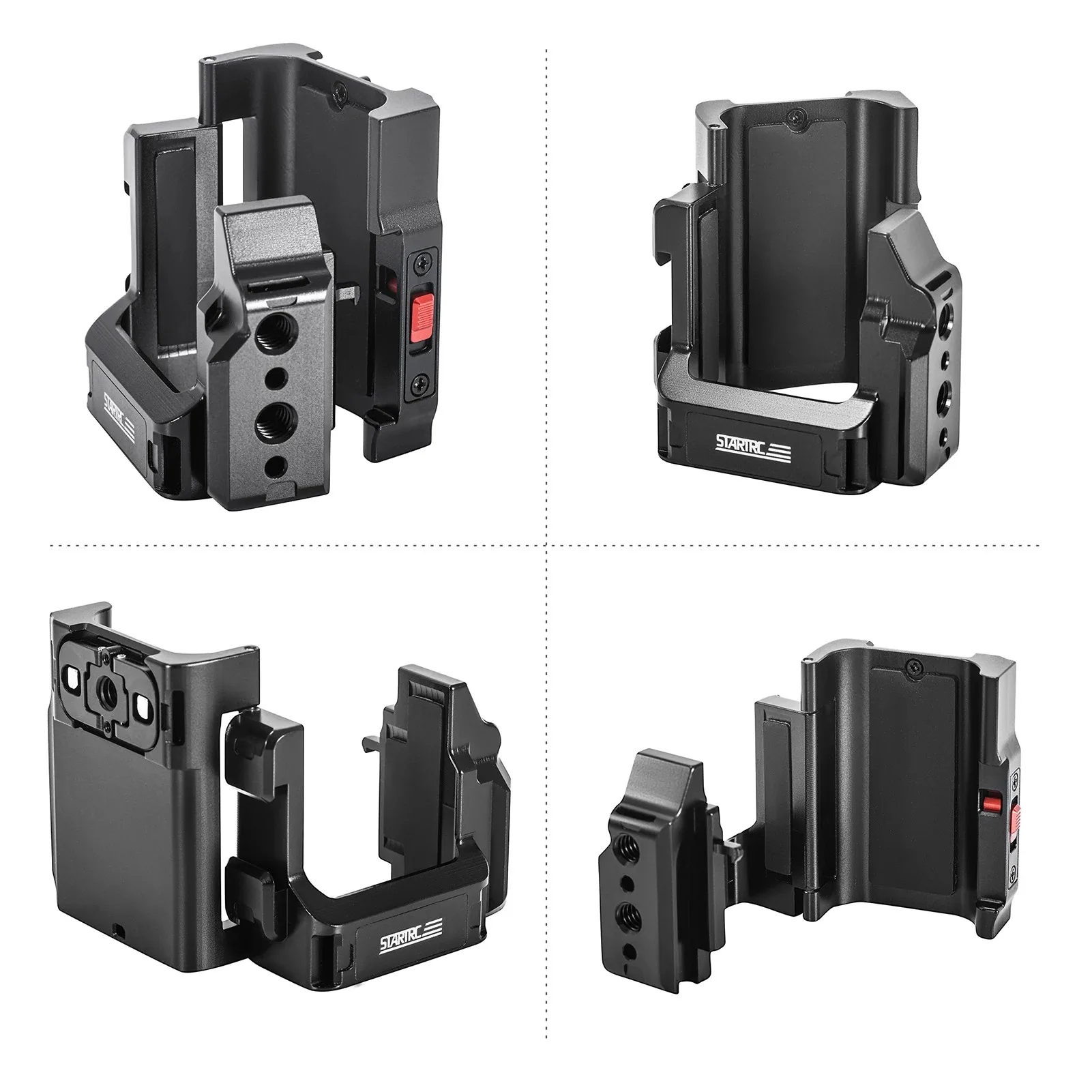 For DJI Pocket 3 Camera Metal Extension Frame Expansion Adapter Protective Cage 1/4 Inch Screw Hole Aluminum Alloy Accessories