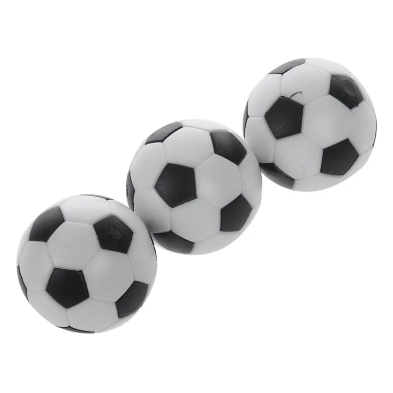 Ballon de football d'intérieur en plastique, 5 pièces, 32mm, noir et blanc