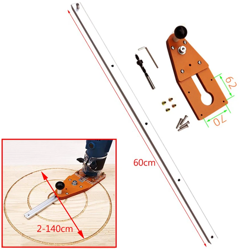 

Circle Cutting Jig For Electric Hand Trimmer Balance Board Wood Router Milling Circle Milling Groove Woodworking Tools