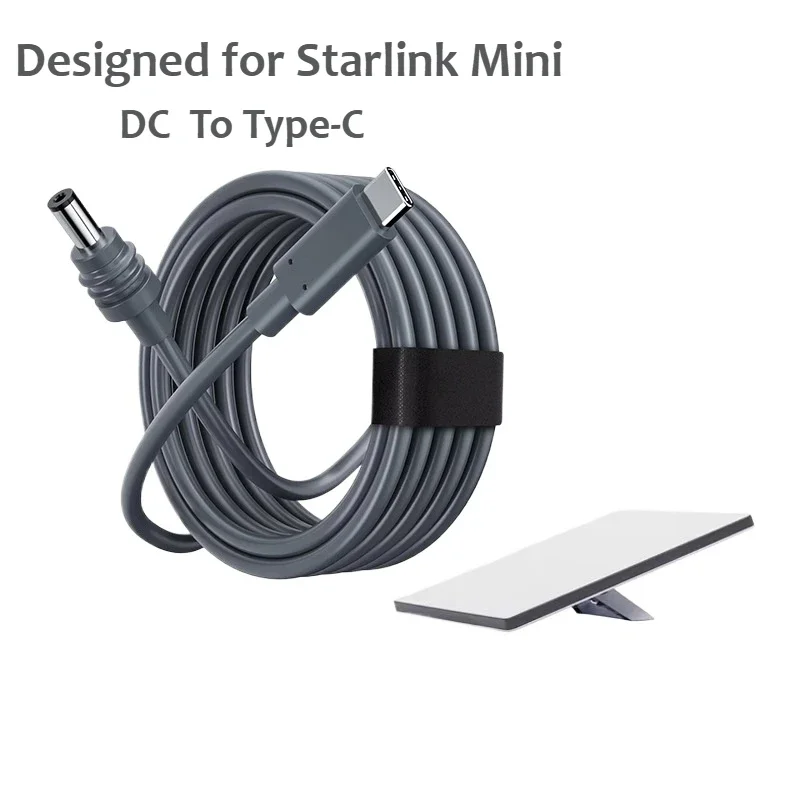 

for StarLink Space-x Mini USBC To D Cable 2/3/5/10m Waterproof Overload Short Circuit Protection SPX MINI Type-C To DC Cable