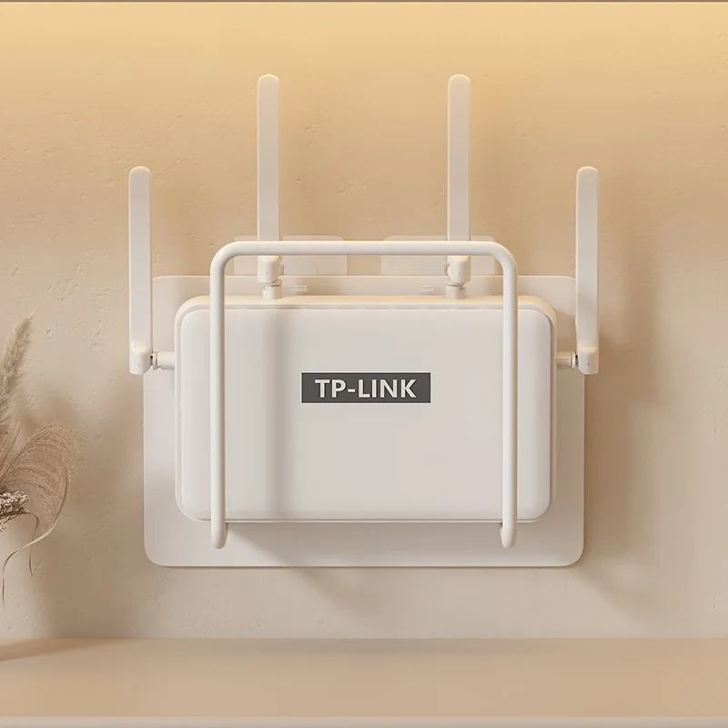 سهلة التركيب غير الحفر الحائط راوتر قوس لرفوف تخزين متعددة الأغراض أنيقة من الحديد الزهر الأبيض متعددة الأغراض