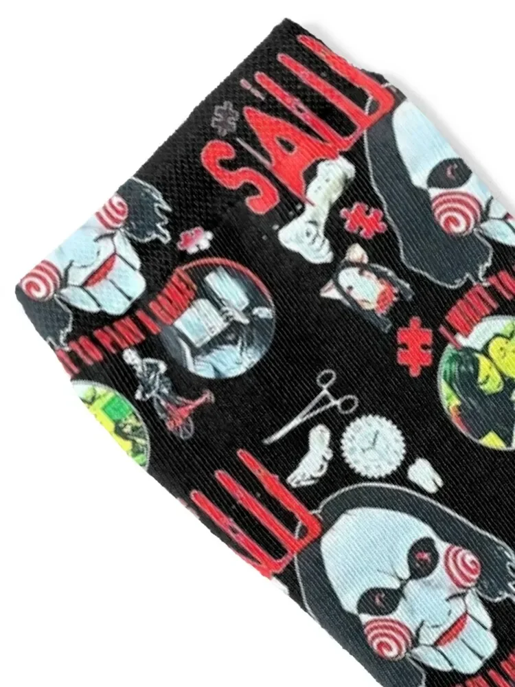 Vintage Saw Horror Socks crazy Stockings compression Stockings man new in's Socks Girl Men's