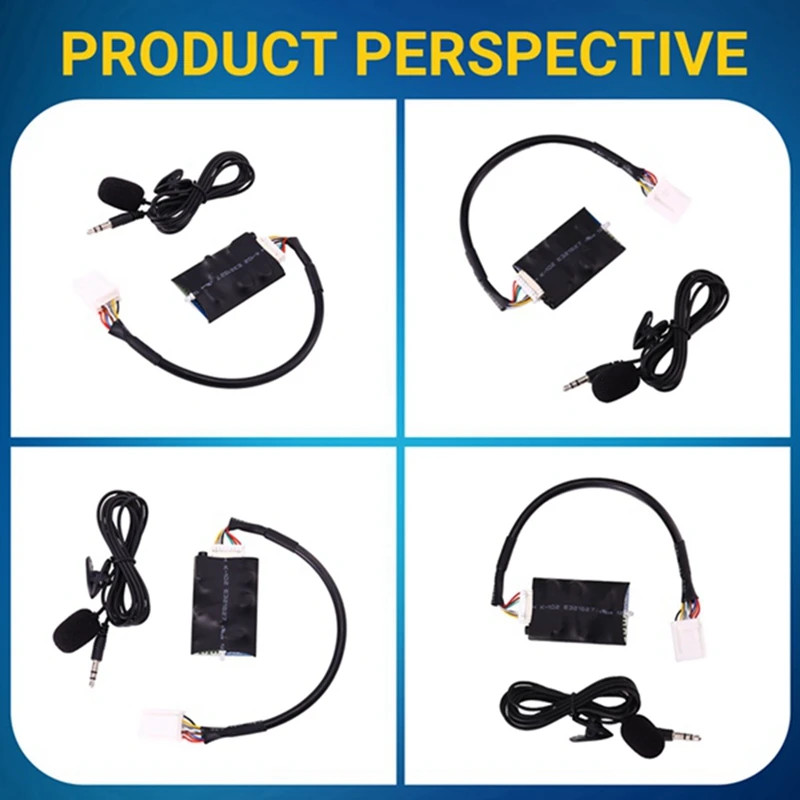 Car Radio Audio Adapter Bluetooth AUX Cable Microphone Handsfree Music Interface Disc Box For Toyota Camry Corolla RAV4