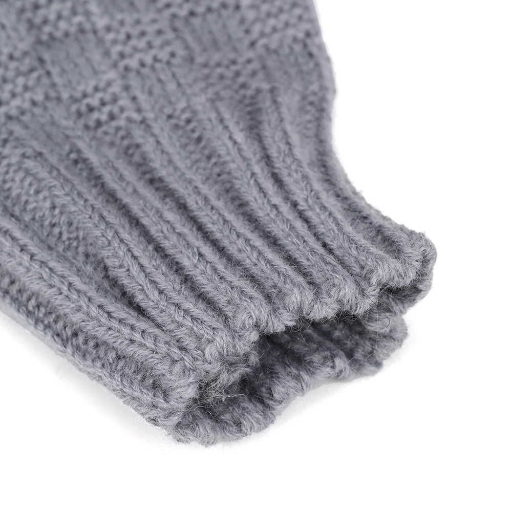 Fashion Faux Konijnenbont Gebreide Handschoenen Zachte Warme Vingerloze Wanten Winter Pols Handwarmer Gehaakte Outdoor Half Vinger Handschoenen