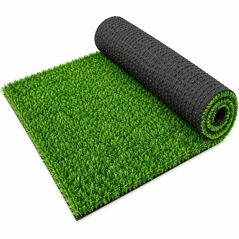 Rotolo di erba sintetica con pelo di 0,4 pollici, prato artificiale verde militare con supporto nero, 6x10FT/4x25FT/5x30FT/4x40FT per giardino, patio, balcone e paesaggistica