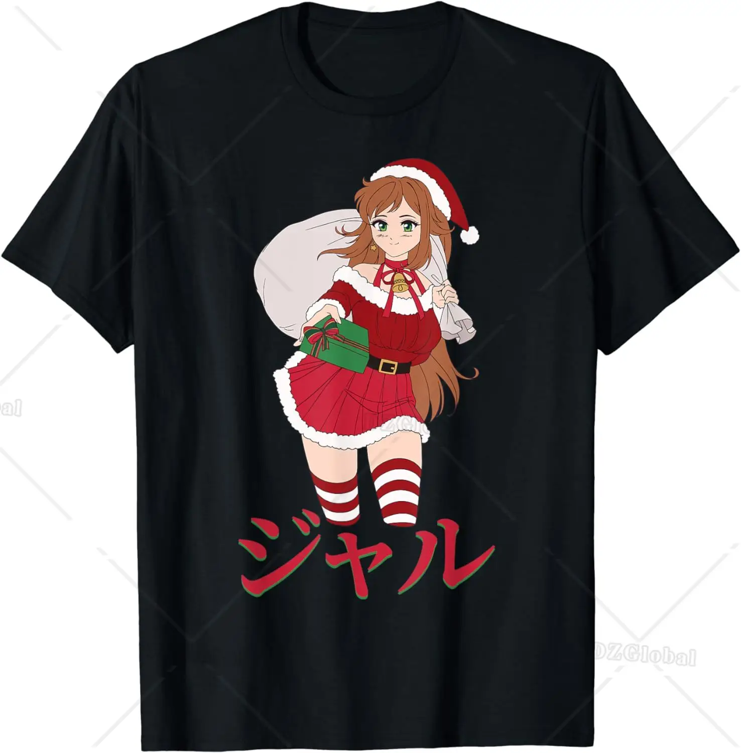 Anime Christmas - Gyaru - Japanese Otaku Aesthetics - Manga T-Shirt Gyaru Clothes  Women Clothing  Ropa De Mujer