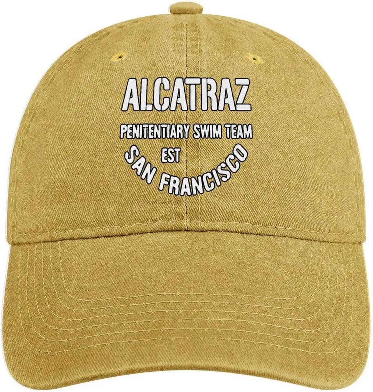 

Alcatraz Penitentiary Swim Team San Francisco Classic Baseball Cap Adjustable Vintage Fishing Hiking Golf Hat Sun Hats Unisex