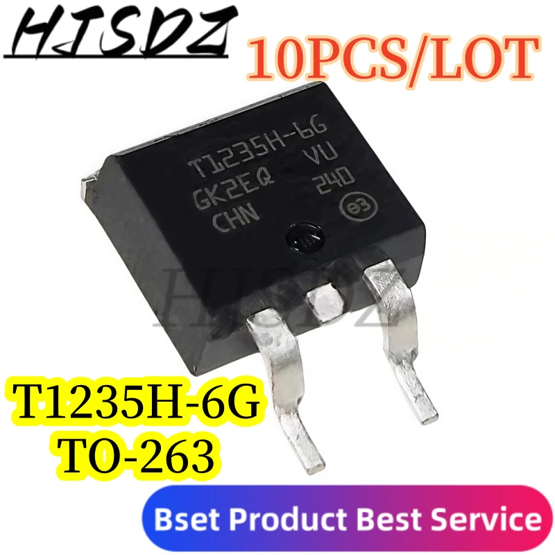【10PCS/LOT】T1235H-6G T1235H-6G-TR SMD bidirectional thyristor 12A 60V TO263