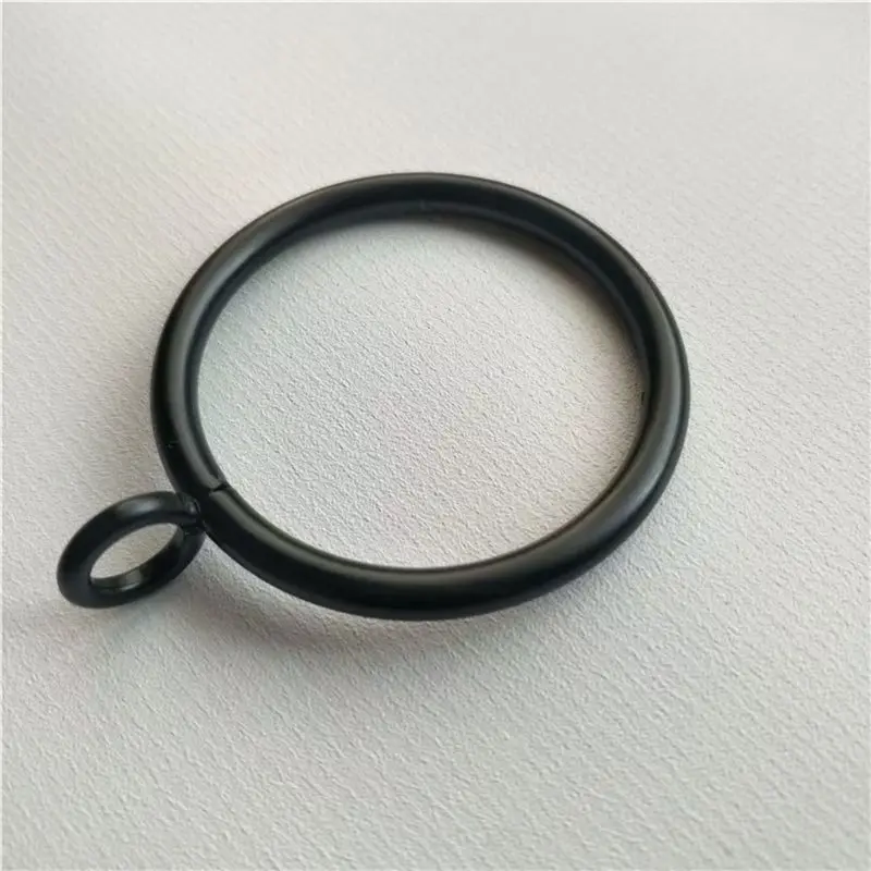 A03F-Black Curtain Rings(60 PCS), Eyelet Applicable Apply For Up To 1 1/4-Inch Curtain Rod- Drapery Rings(1.5 Inch) Included