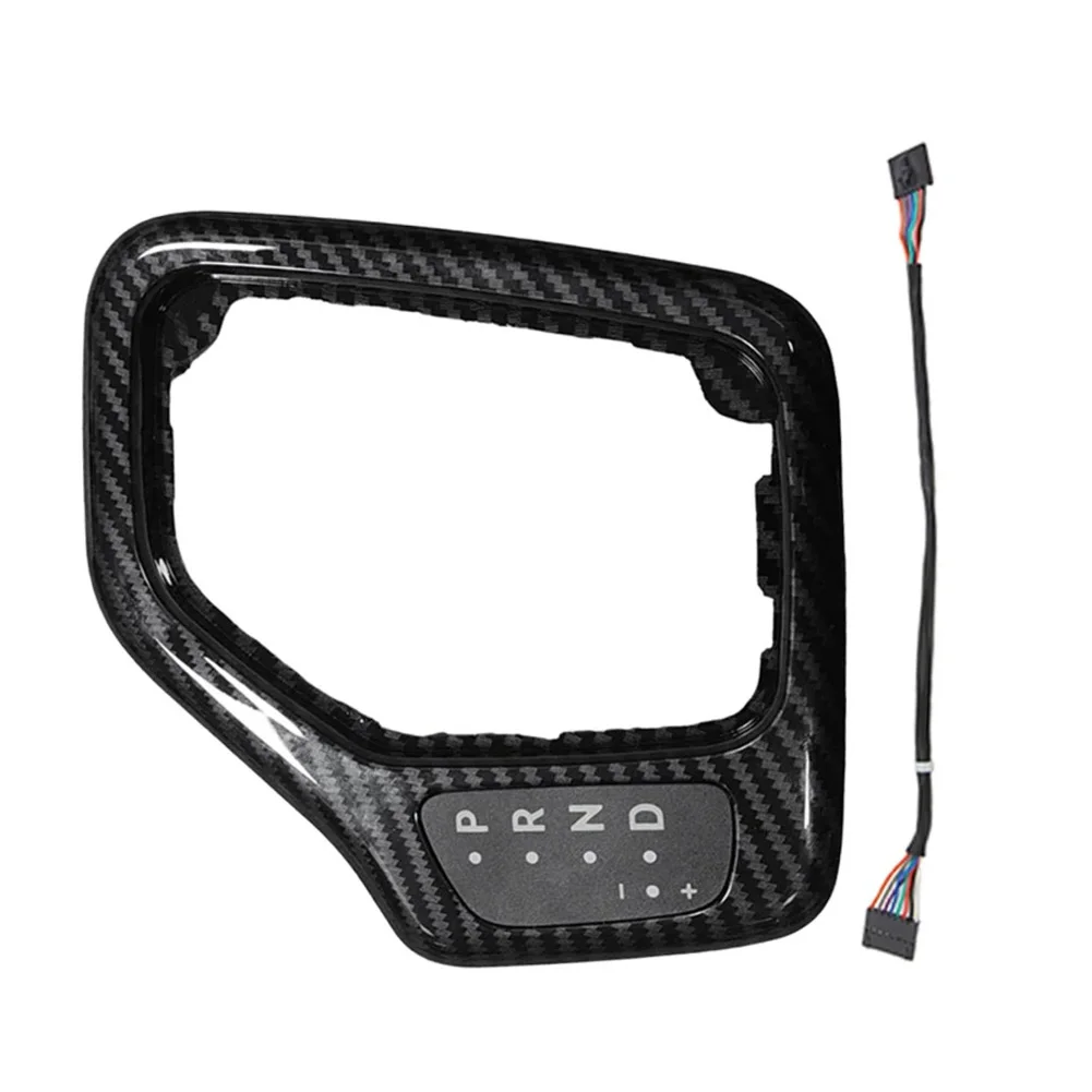 

For Jeep Cherokee 2014 2018 Transmission Shifter Bezel with Harness Carbon Fiber Design for Interior Enhancement