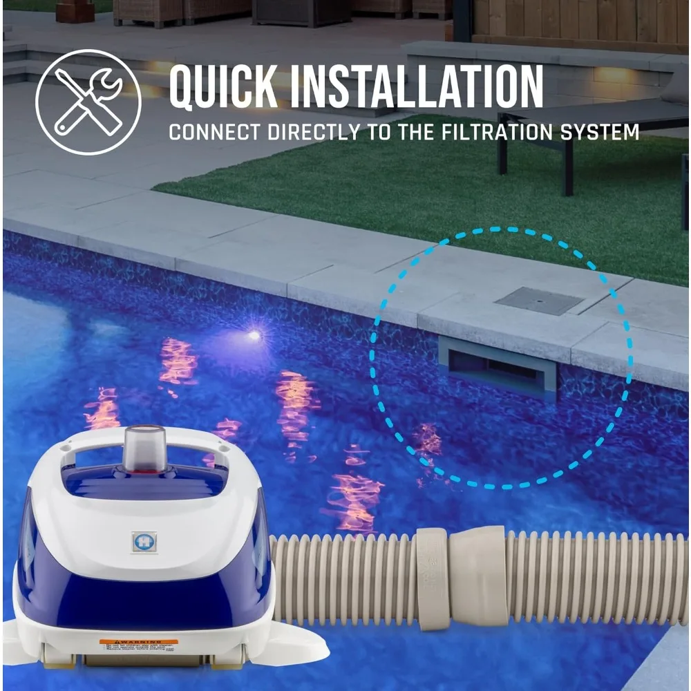 Suction Pool Cleaner for In-Ground Gunite Pools up to 20 x 40 ft. (Automatic Pool Vacuum)