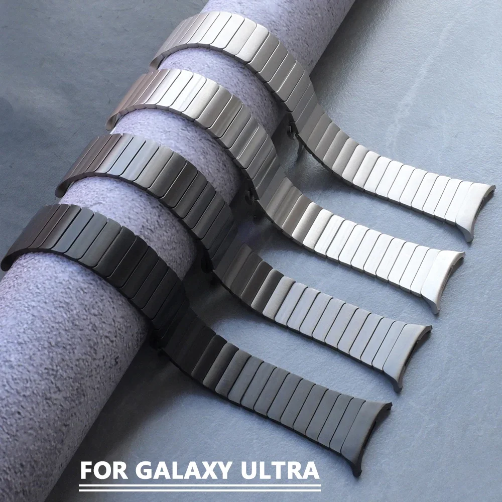 Cinturino in metallo da uomo d'affari per Samsung Galaxy Ultra Watch 7 47mm No Gaps Bracciale a maglie di lusso per GALAXY ULTRA 47MM Loop Band Belt