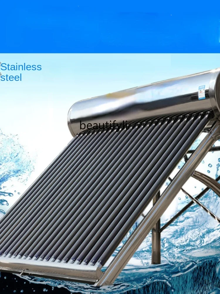 LBX Stainless Steel Solar Water Heater Household Electric Heating Integrated Automatic Water Feeding Photoelectric Dual-Purpose