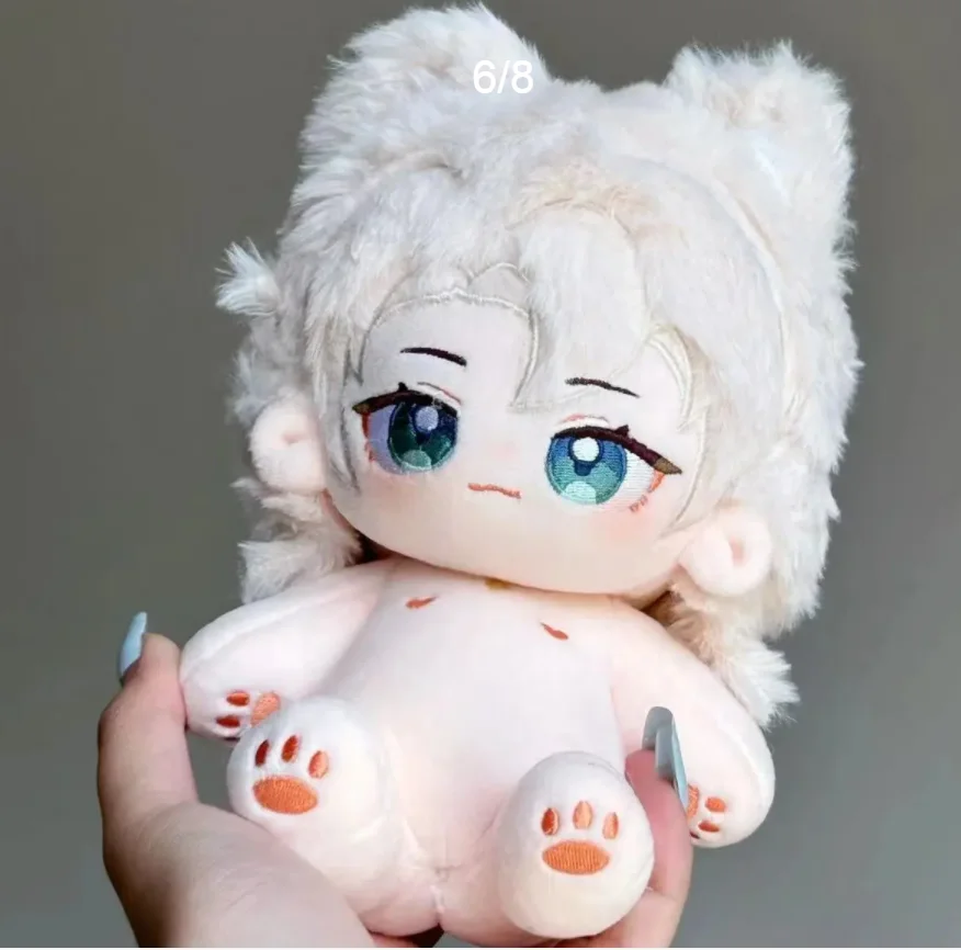 

20CM Game Anime Genshin Impact Albedo Cute Handsome Soft Plush Stuffed Doll Dress Up Clothes Outfit Toys Plushie Gift