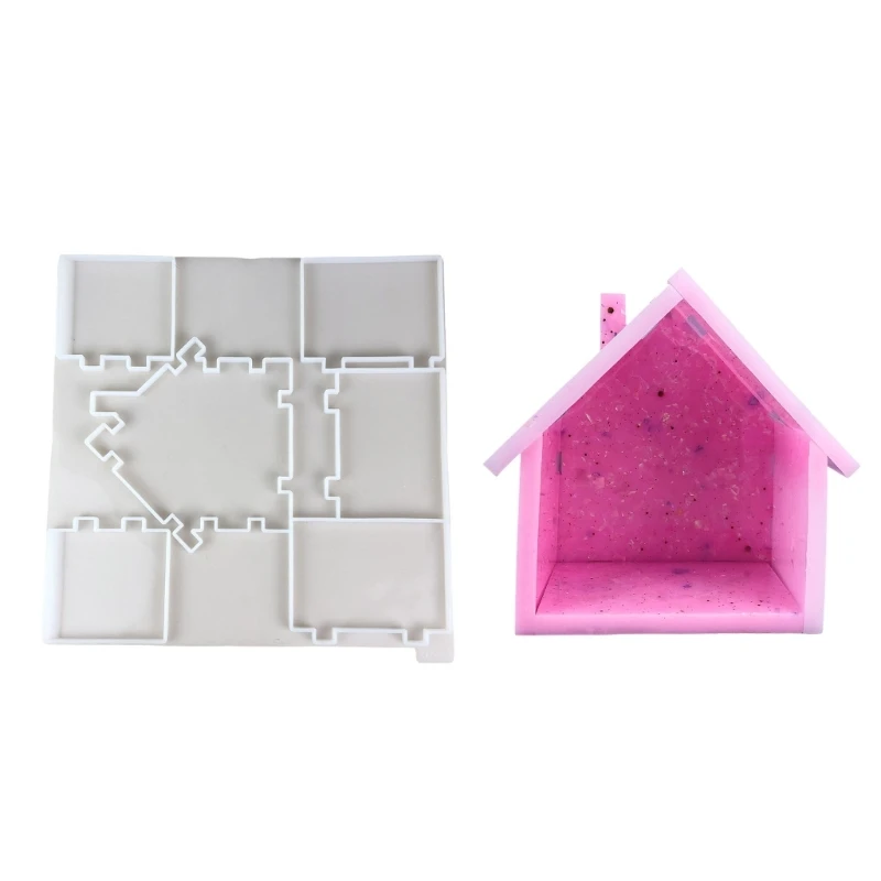 

Sturdy Silicone Mould Portable Accessory for Candle Holder House Night Light Dropship