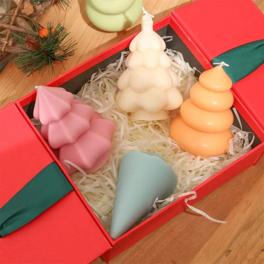 

Gift Silicone Christmas Tree Candle Mold 3D DIY Candle Mould Desktop Ornament Soap Mold Candle Making