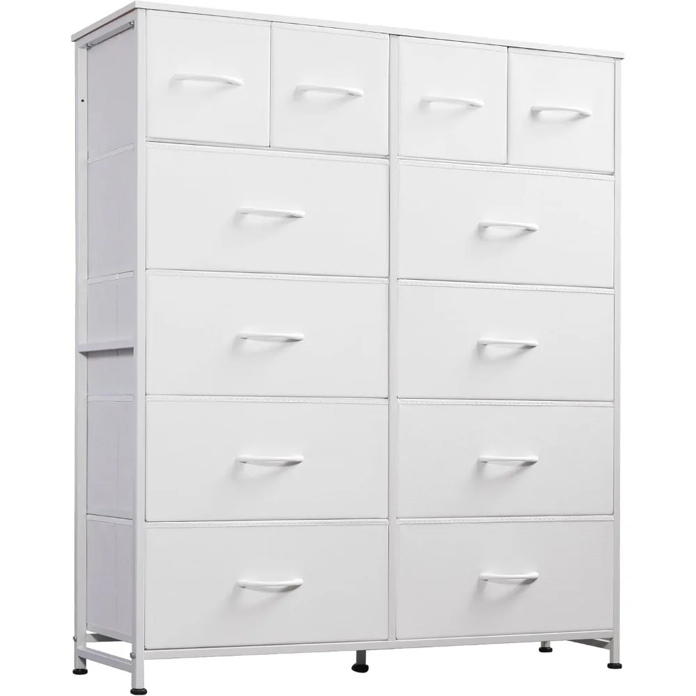 Cômoda alta para quarto com 12 gavetas, cômodas e cômodas, cômoda de tecido para quarto
