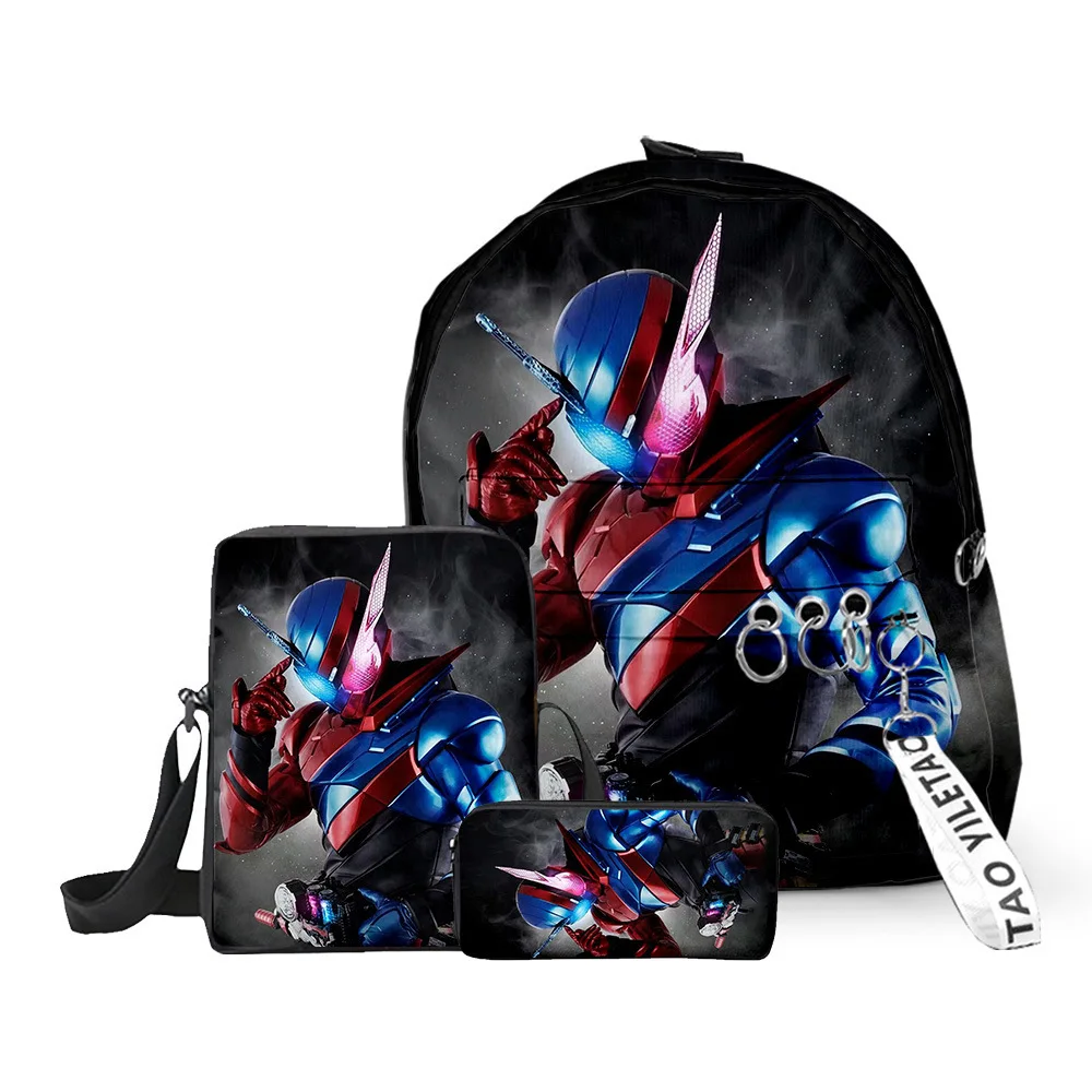

Модный популярный забавный Kamen Rider 3D принт 3 шт./компл. школьные сумки для ноутбука рюкзак наклонная сумка через плечо пенал