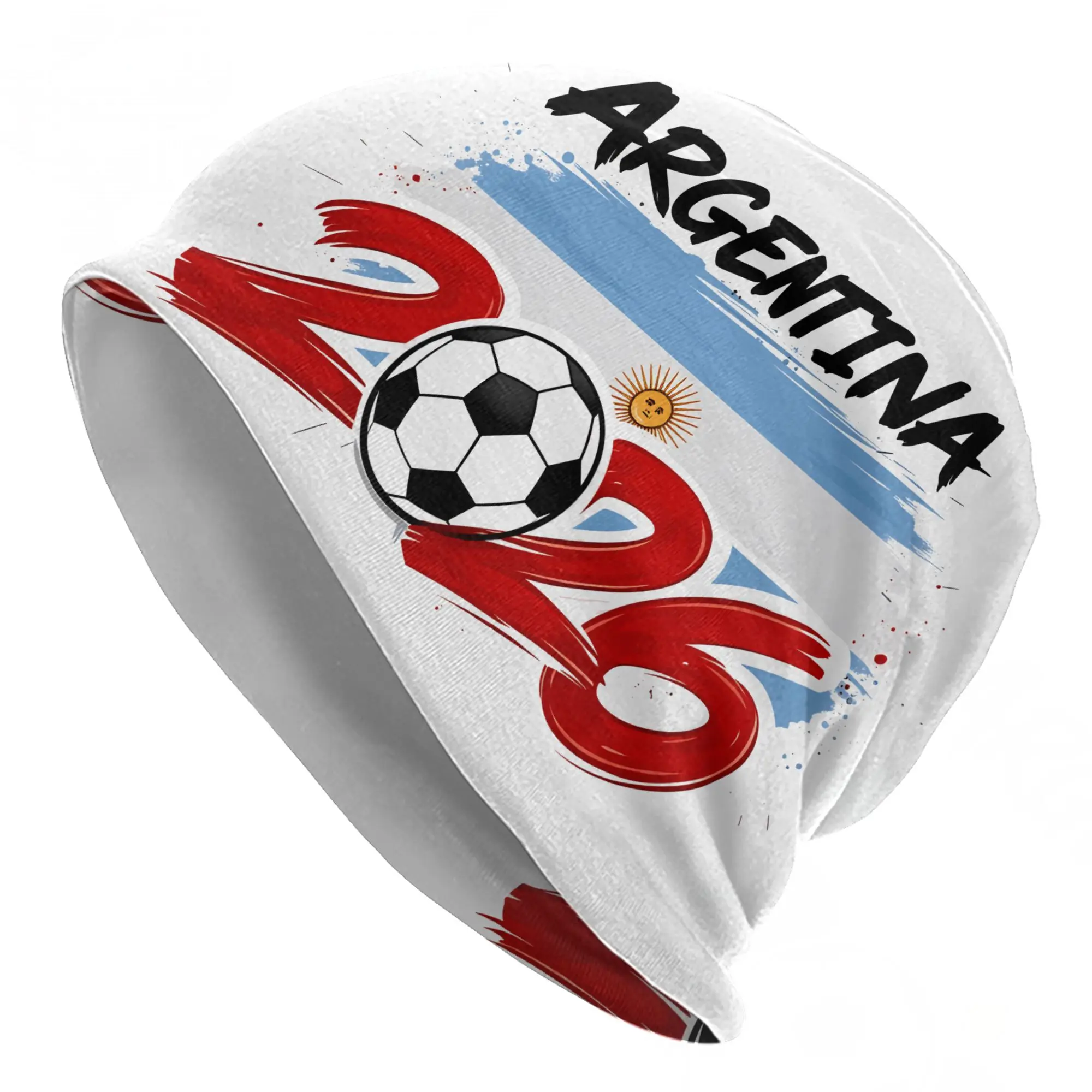 Argentina Bonnet Hats Goth Outdoor Football Soccer 2026 Skullies Beanies Hats Men's Women's Warm Thermal Elastic Cap