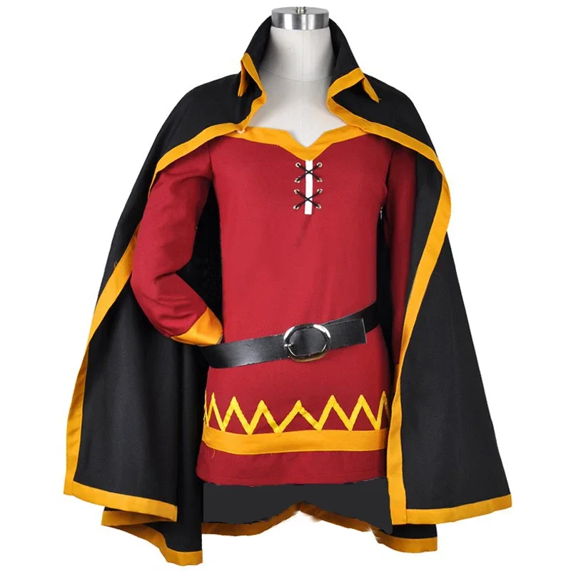 Halloween konosuba megumin cloak dress uniform full set outfit God's blessing on this wonderful world anime megumin cosplay wig