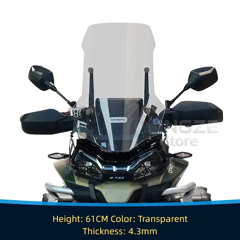 Voor CFMOTO 800 MT 51 CM-66 CM Motorfiets Hoge Kwaliteit Scherm Voorruit Windgeleiders Voorruit Transparant/Grijs CF800MT MT800