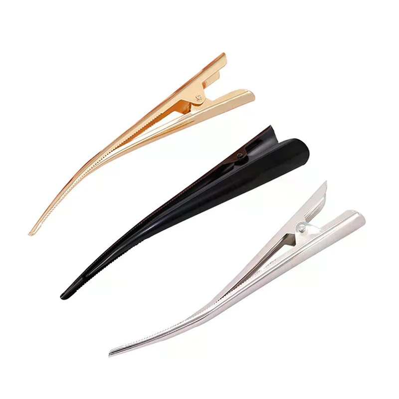 /ACR/Long Metal Hair Clips Horn Clip Hair Clamps Hair Accessories Duck Teeth Hairdressing Salon Tip Clip 5/10pcs