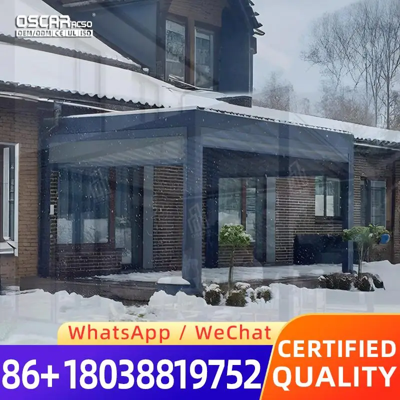 Aluminum Outdoor Louvered Pergola with Adjustable Rainproof Roof Innovative Modern Garden Patio Backyard Deck Grape Trellis Sun