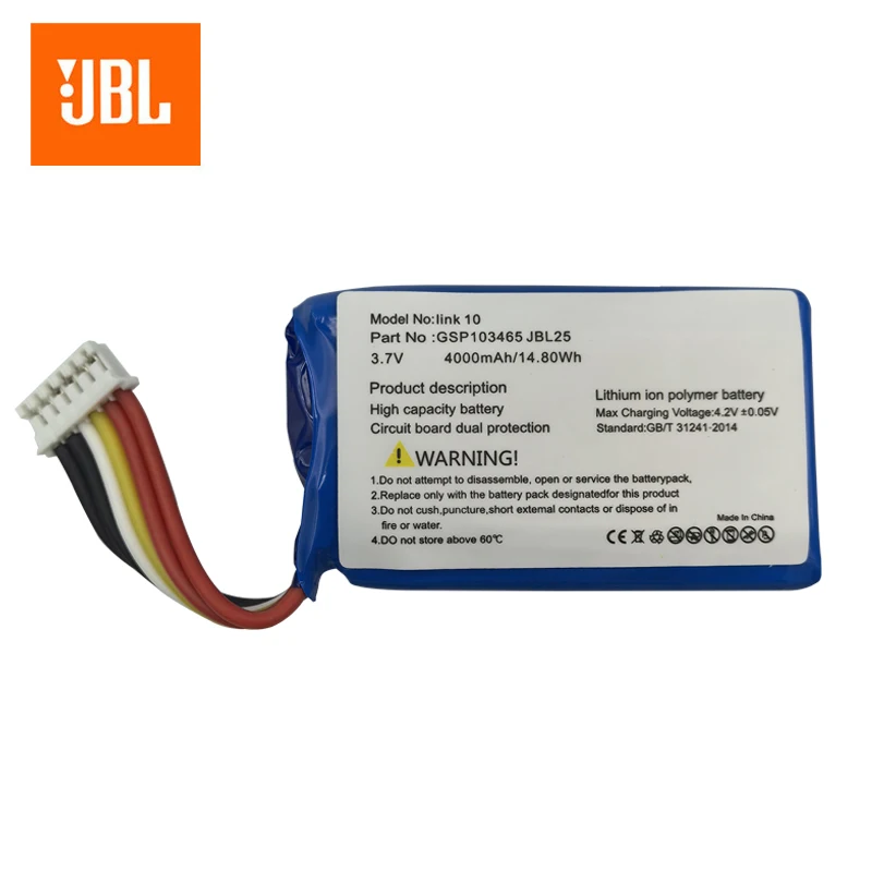 Fast Shipping 2024 Years 100% Original GSP103465 4000mAh Speaker Battery For JBL Link 10 Link10 Loudspeaker Bluetooth Bateria image 5