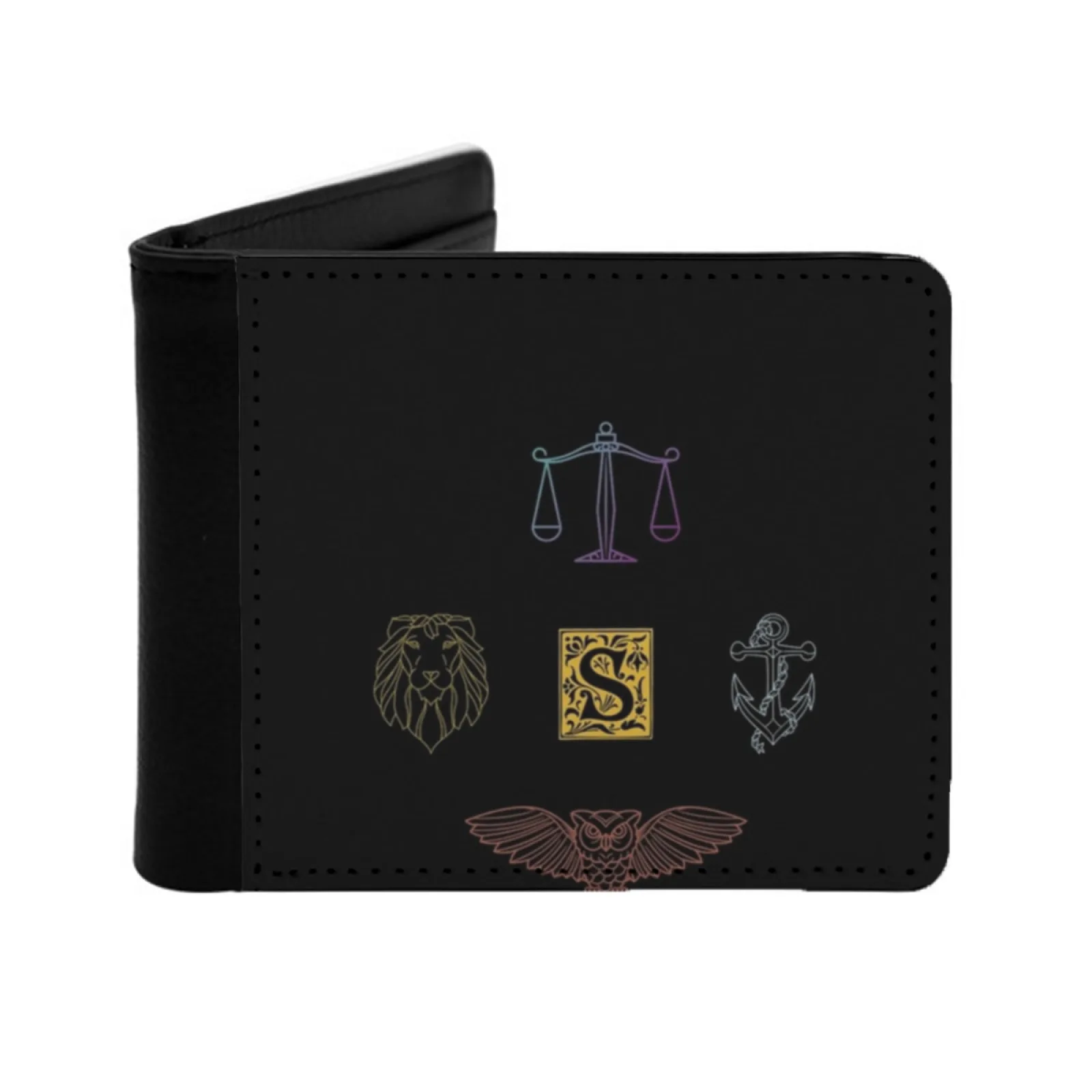 

Короткий мужской кошелек Stoic Virtues, многофункциональный кошелек, мужской кошелек из искусственной кожи, Stoic Philosophy, Stoicism, Epictetus Marcus