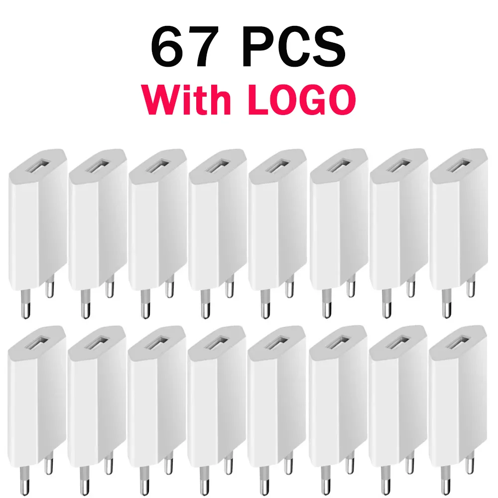 

67PCS EU withe 5V1A charger With logo Exclusive link for customer service wholesale