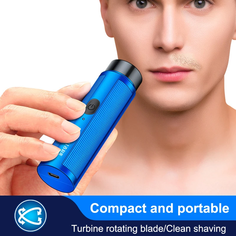 Men Mini Rechargeable Electric Shaver Portable Beard Trimmer Razor For Travel Car Use Machine Tools  Men Women Daily GroomingNew
